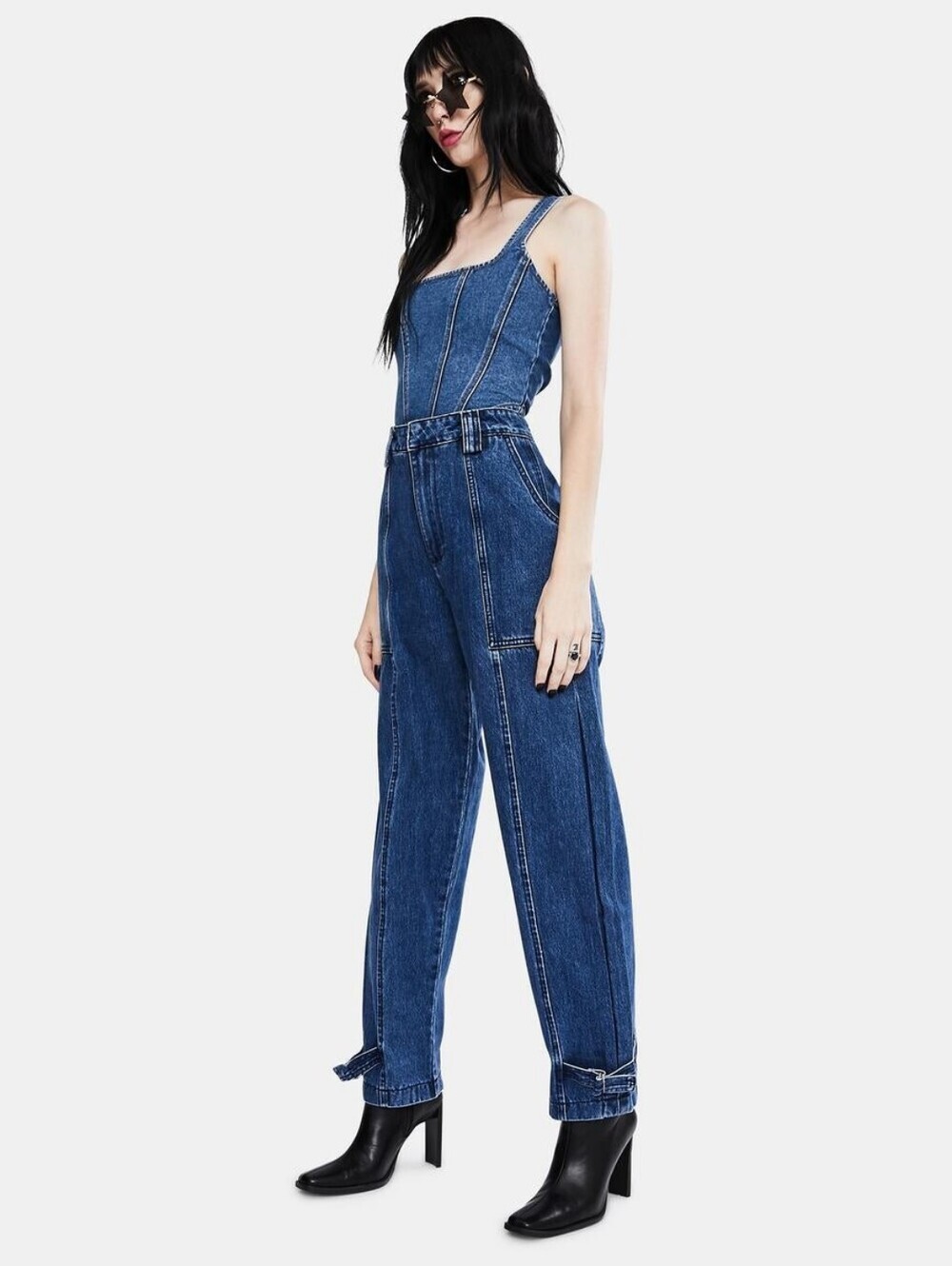 NEON BLONDE Bombshell Jolie High Waist Jeans Women Size 26 100% Cotton Blue - Picture 2 of 14
